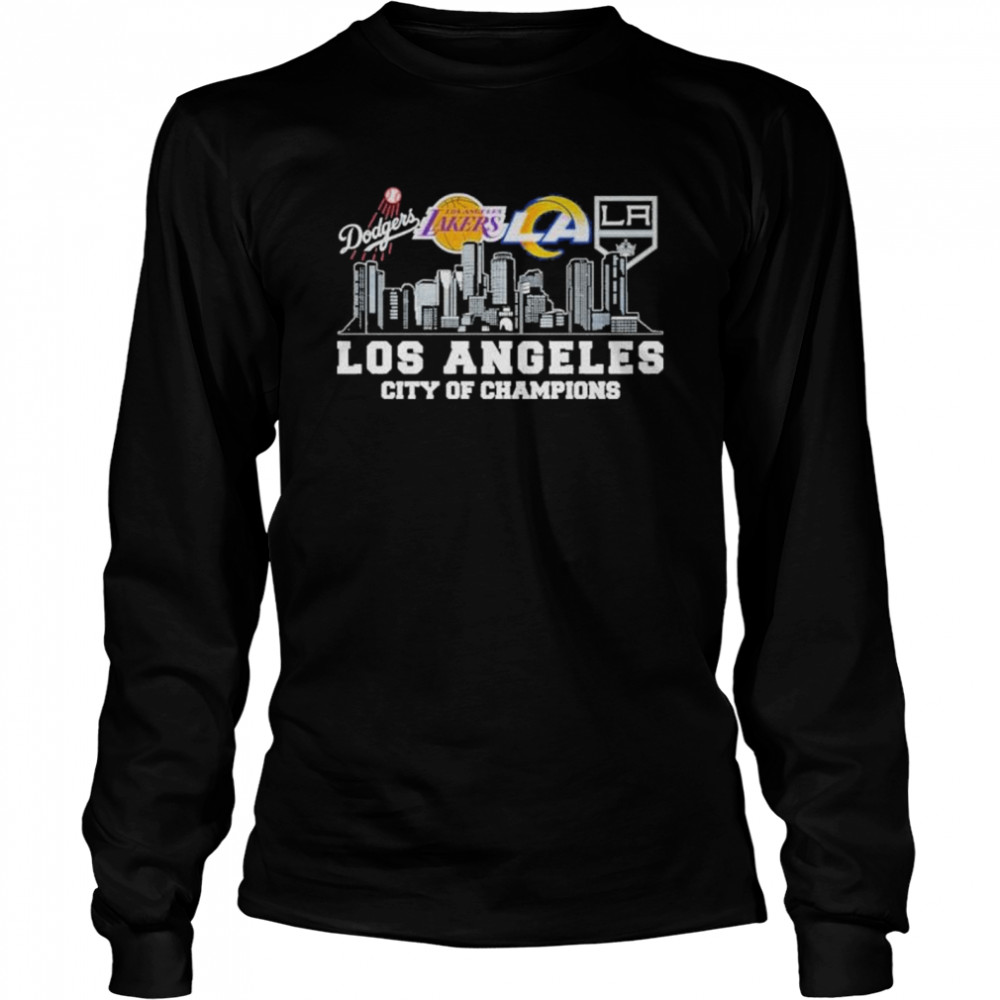 Los Angeles City Champions Dodgers Lakers Rams shirt Long Sleeved T-shirt