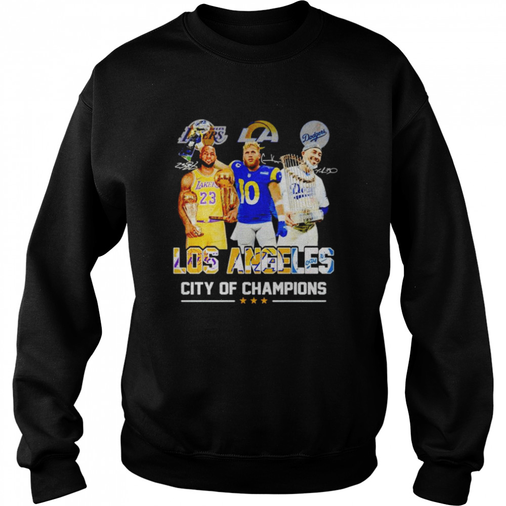 Los Angeles city of champions best players signature shirt Unisex Sweatshirt