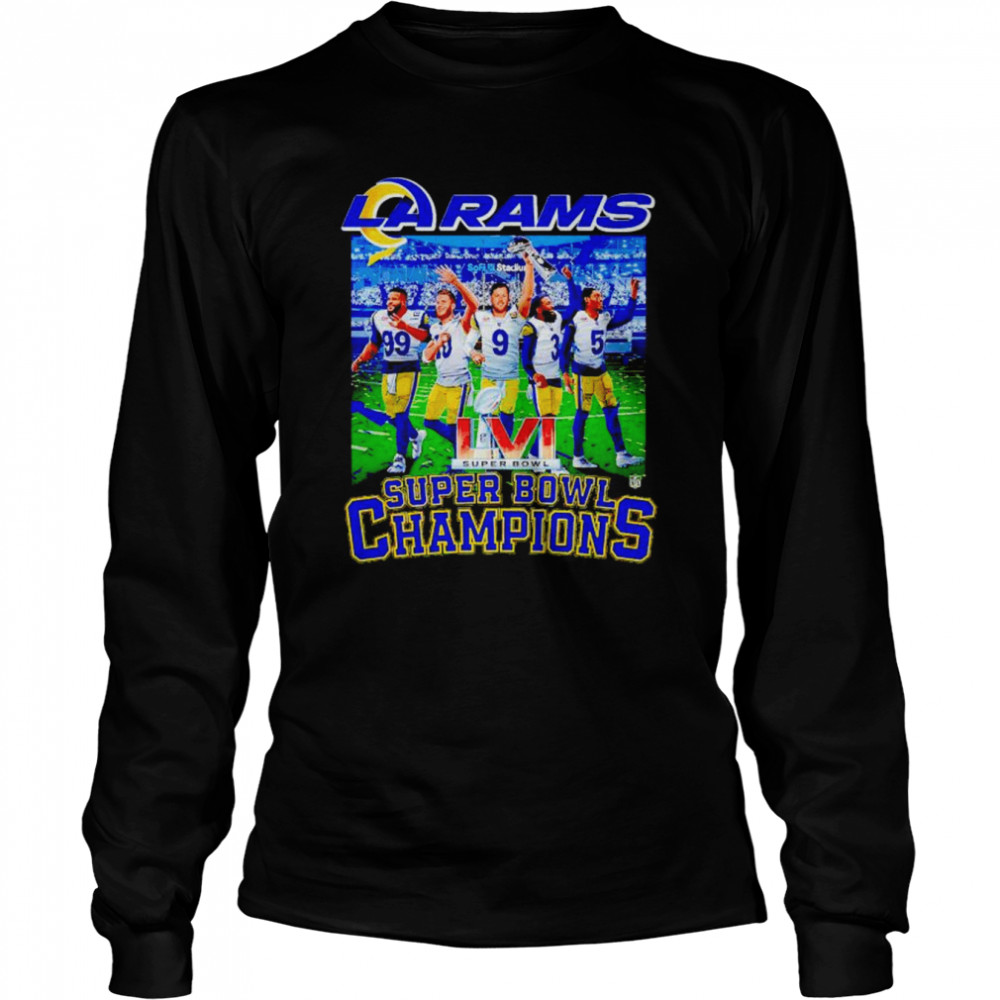 LVI Super Bowl LA Rams Champions Cheer shirt Long Sleeved T-shirt