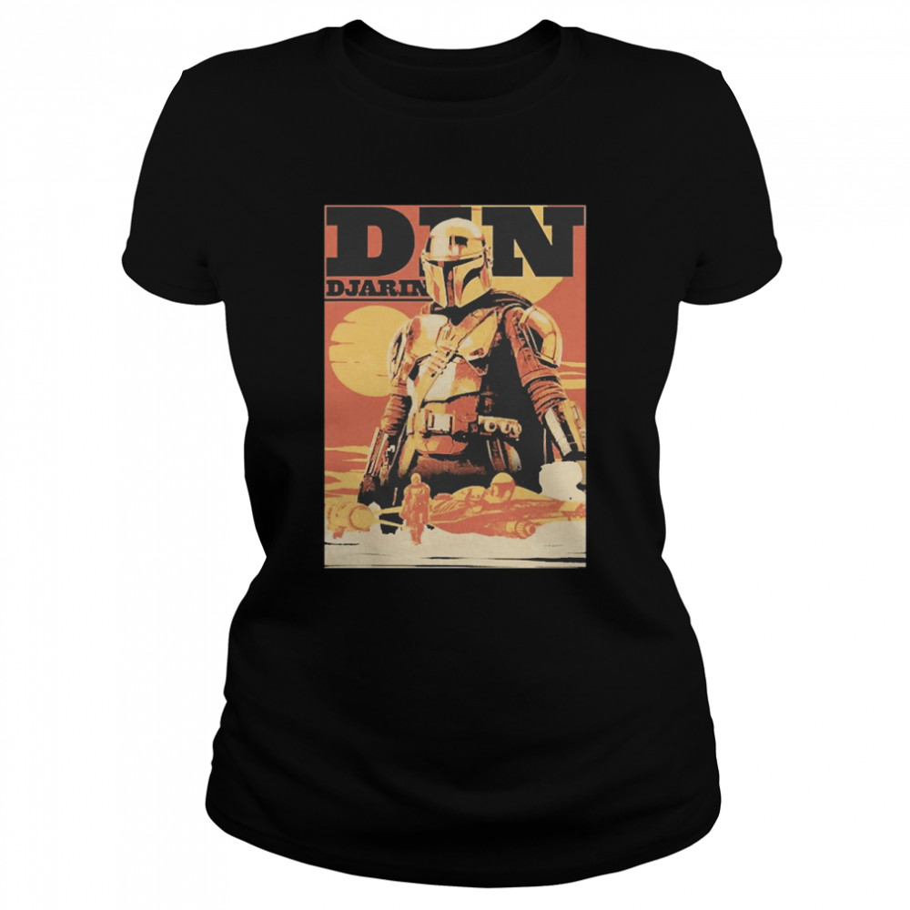 Star Wars The Book Of Boba Fett Din Djarin Tatooine  Classic Women's T-shirt