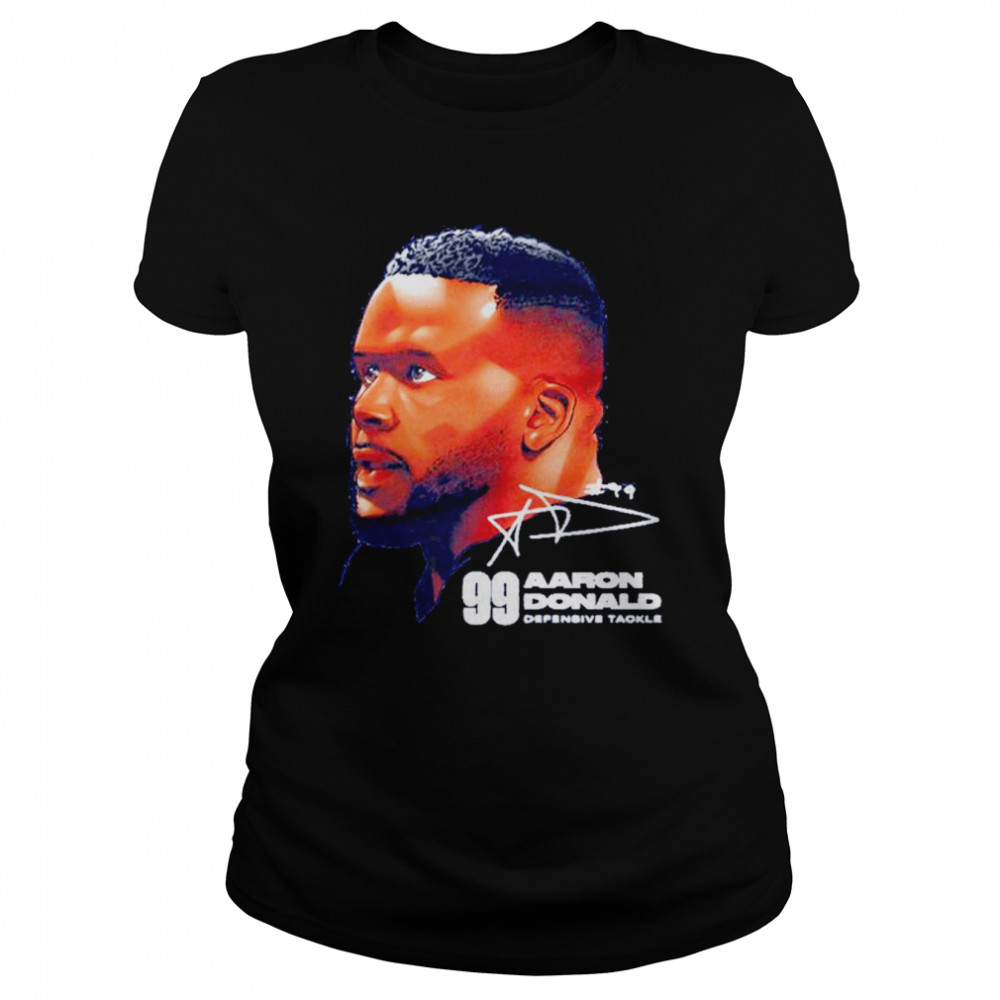 Top Aaron Donald Los Angeles Football Signatures  Classic Women's T-shirt