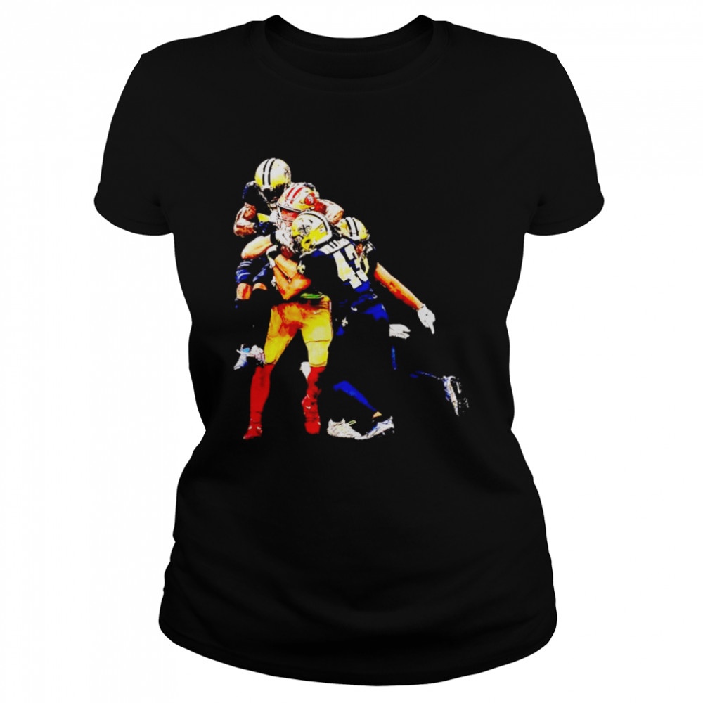 49ers’ George Kittle on the catch Saints shirt Classic Women's T-shirt