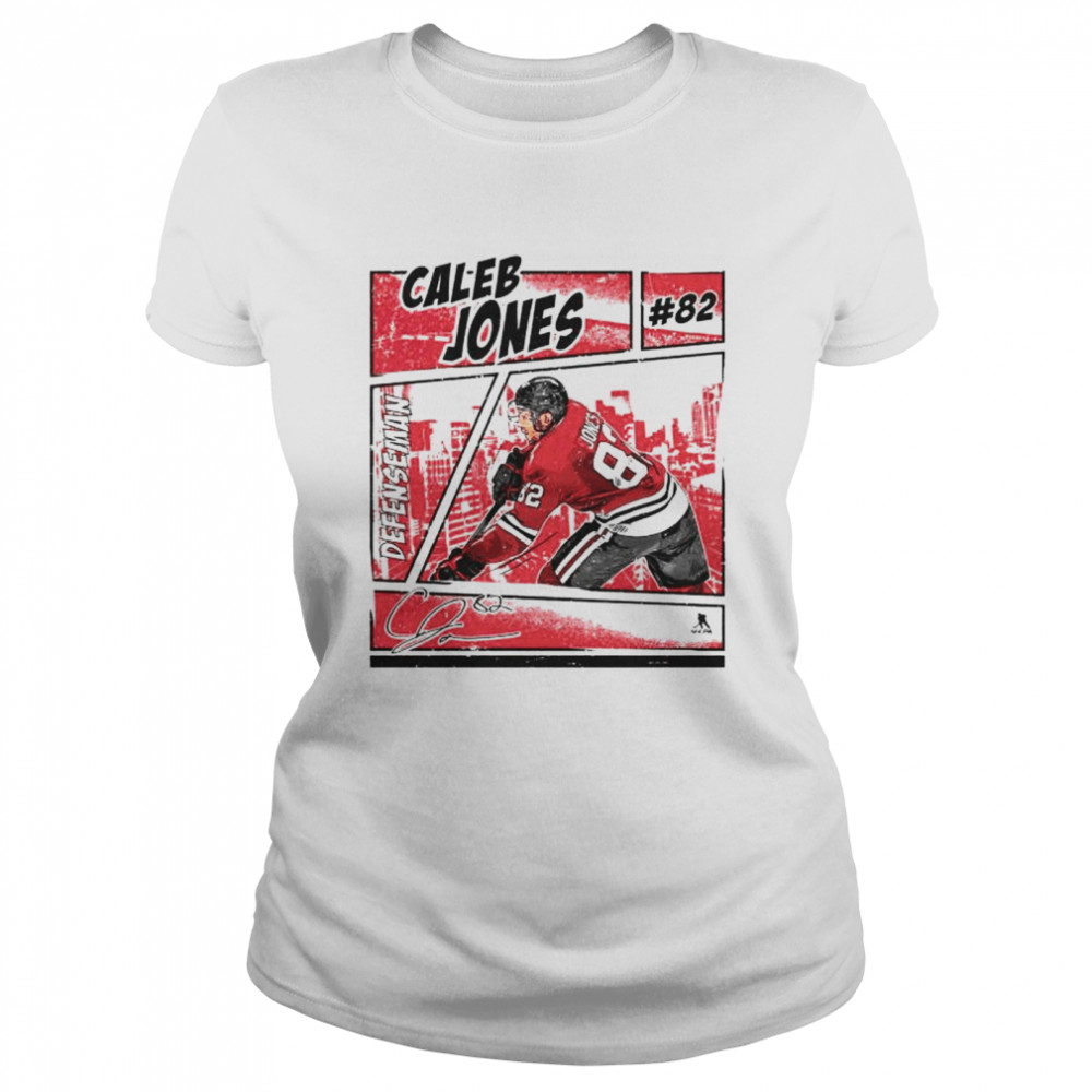 Chicago Blackhawks Caleb Jones #82 defenseman shirt Classic Women's T-shirt