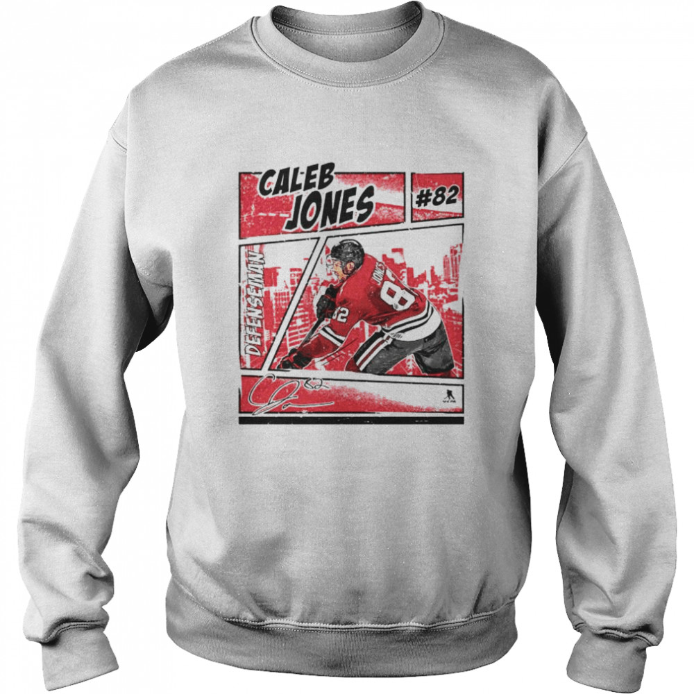 Chicago Blackhawks Caleb Jones #82 defenseman shirt Unisex Sweatshirt