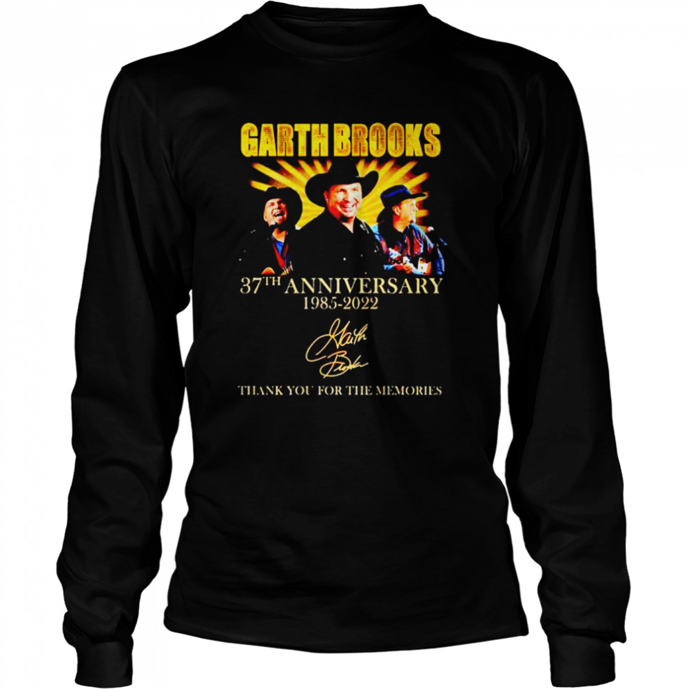 Garth Brooks 37th Anniversary 1985 2022 signature shirt Long Sleeved T-shirt