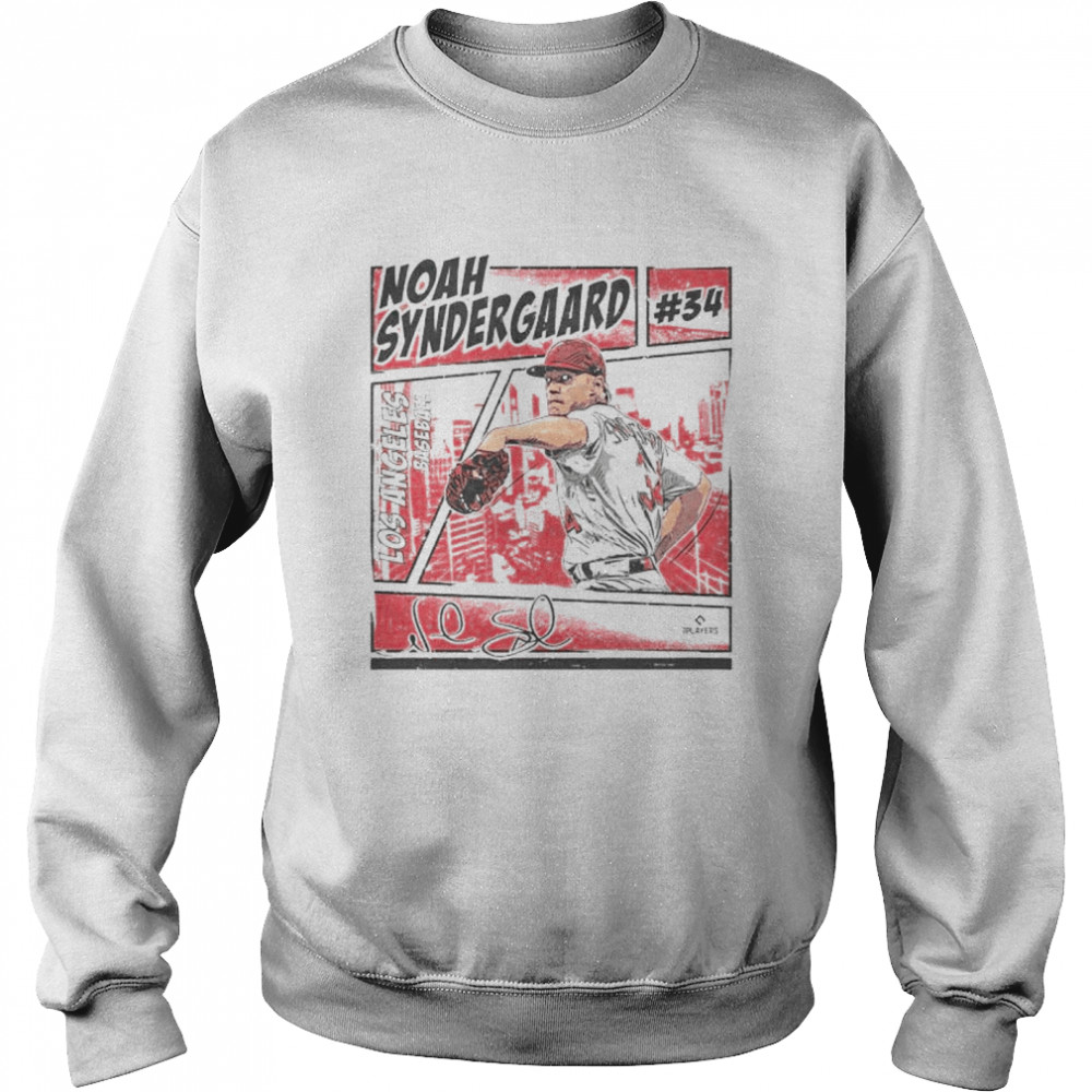 Los Angeles Angels Noah Syndergaard #34 comic signature shirt Unisex Sweatshirt