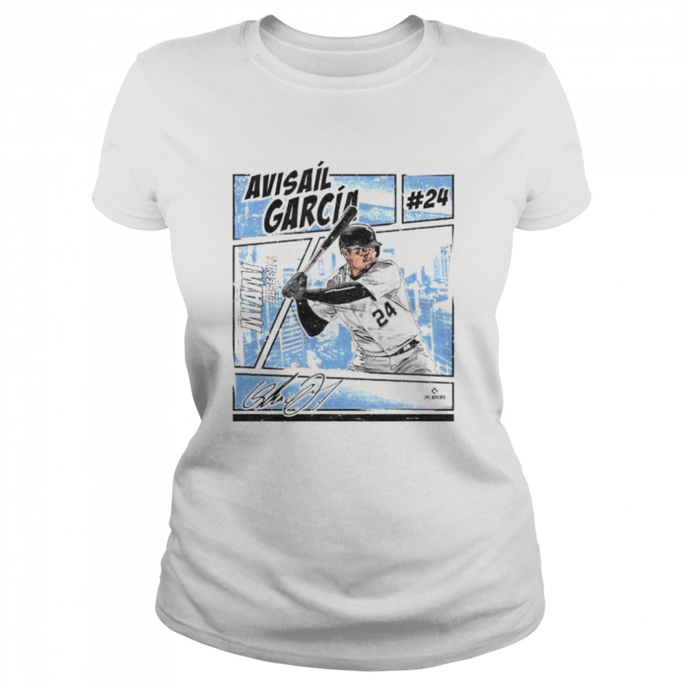 Miami Marlins Avisail Garcia #24 signature shirt Classic Women's T-shirt