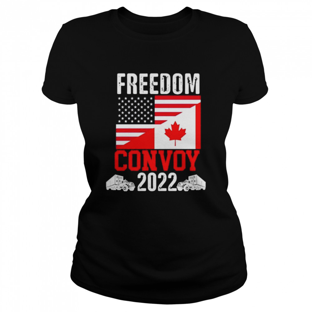 Support Truckers Convoy Mandate Freedom Thank You Truckers shirt Classic Women's T-shirt