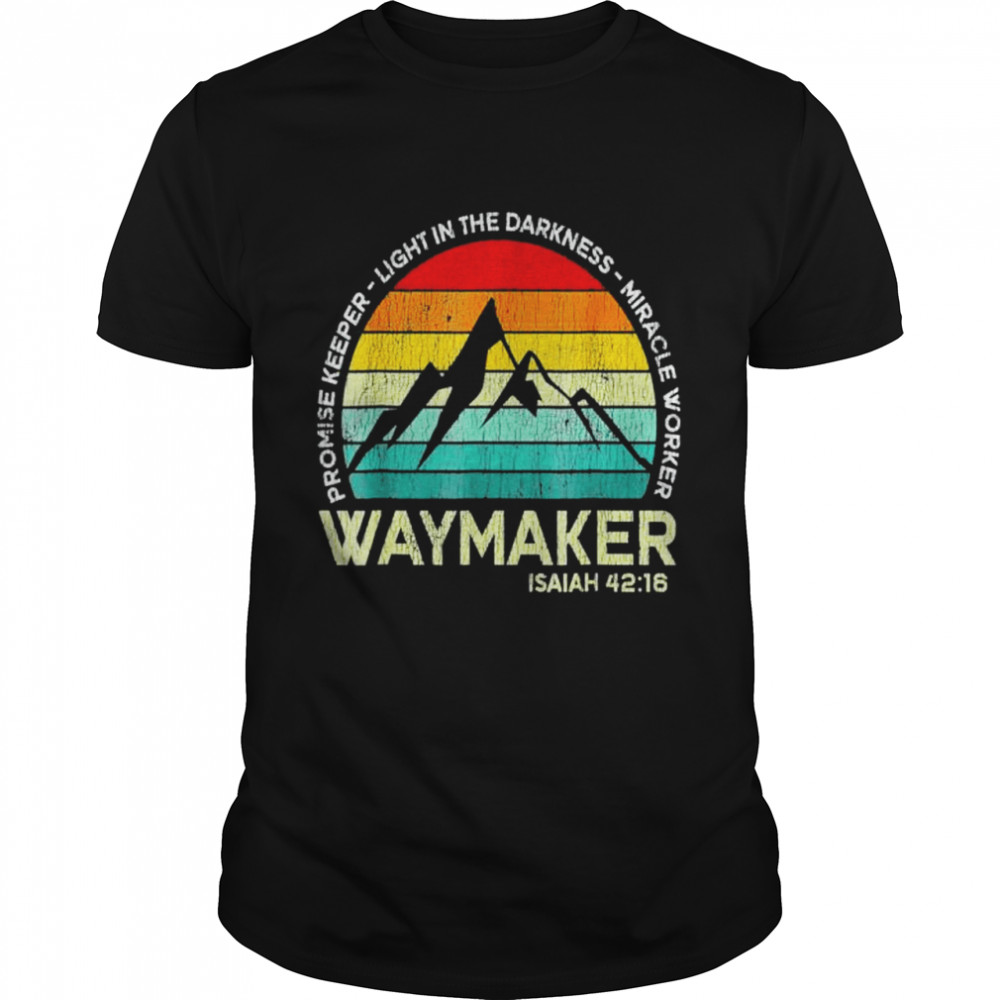 Vintage Waymaker Promise Keeper Miracle Worker Christian shirt