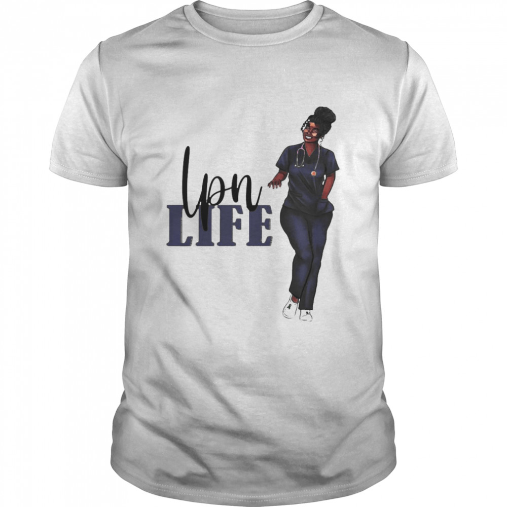 Dark Blue Scrubs LPN Life Shirt