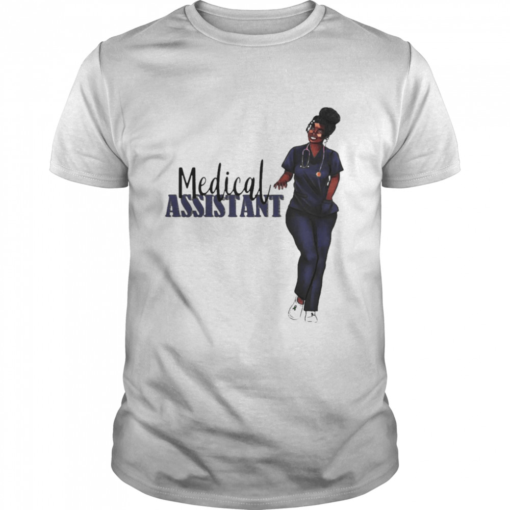 Dark Blue Scrubs Medical Assistant Shirt