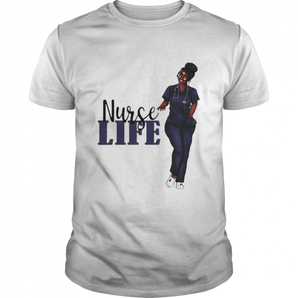 Dark Blue Scrubs Nurse Life Shirt