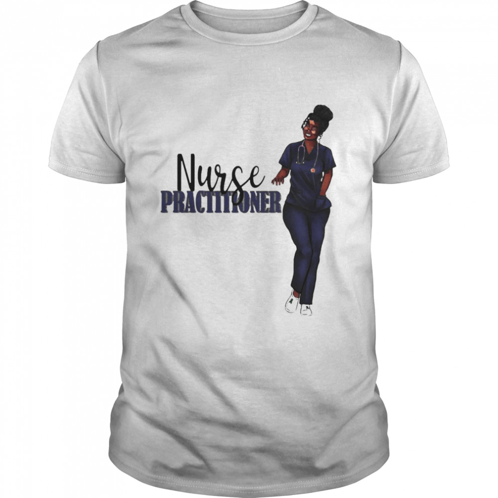 Dark Blue Scrubs Nurse Practitioner Shirt