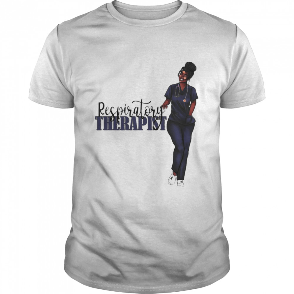 Dark Blue Scrubs Respiratory Therapist Shirt