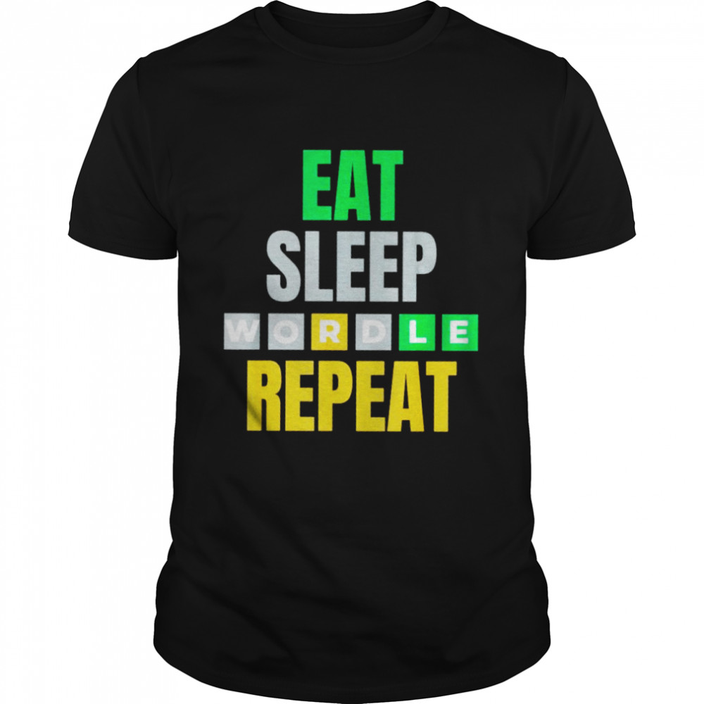 Eat sleep wordle repeat shirt