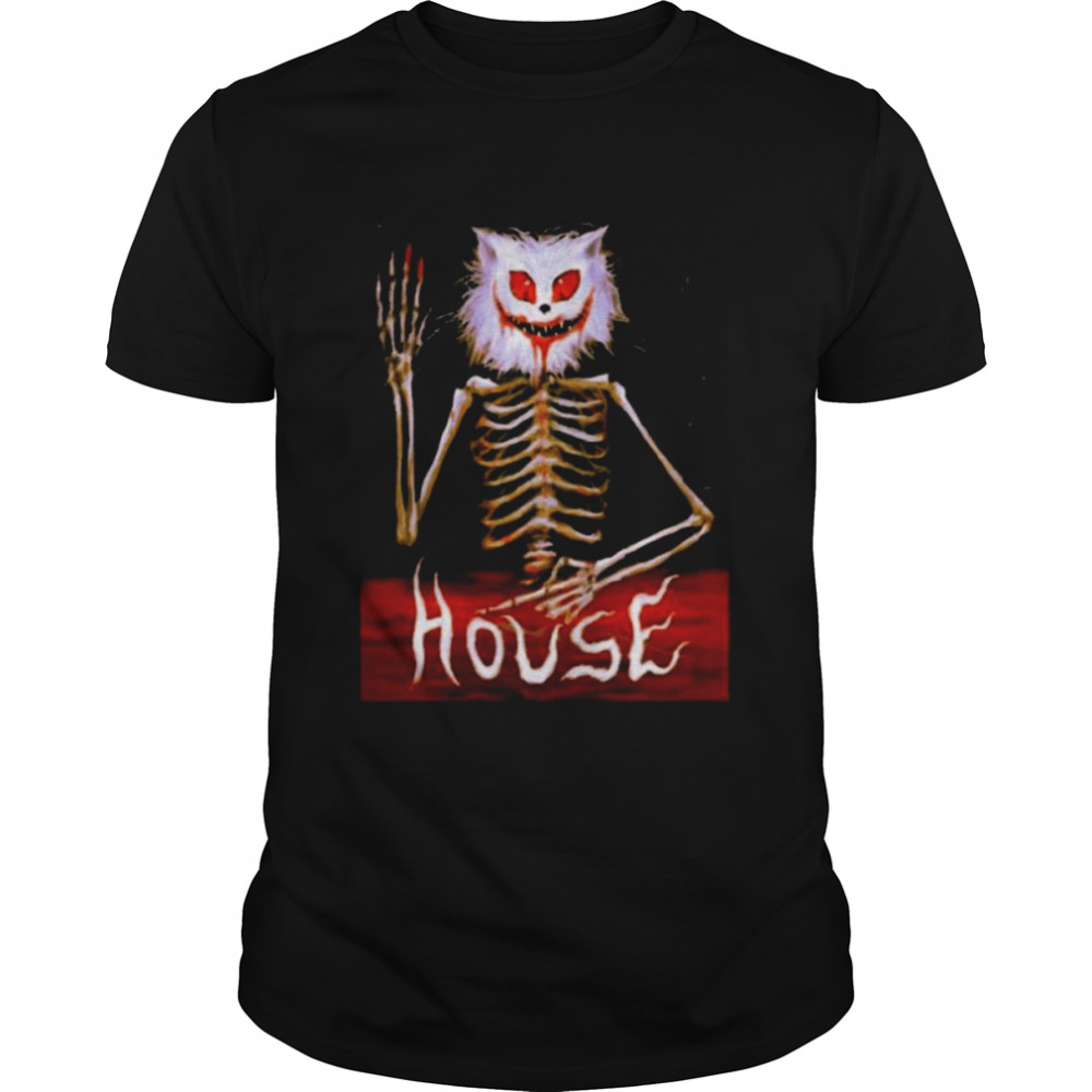 Skeleton Cat House Shirt