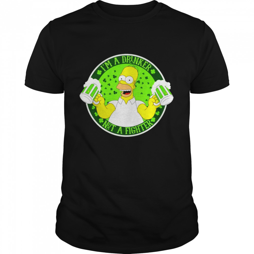The Simpsons I’m a drinker not a fighter shirt