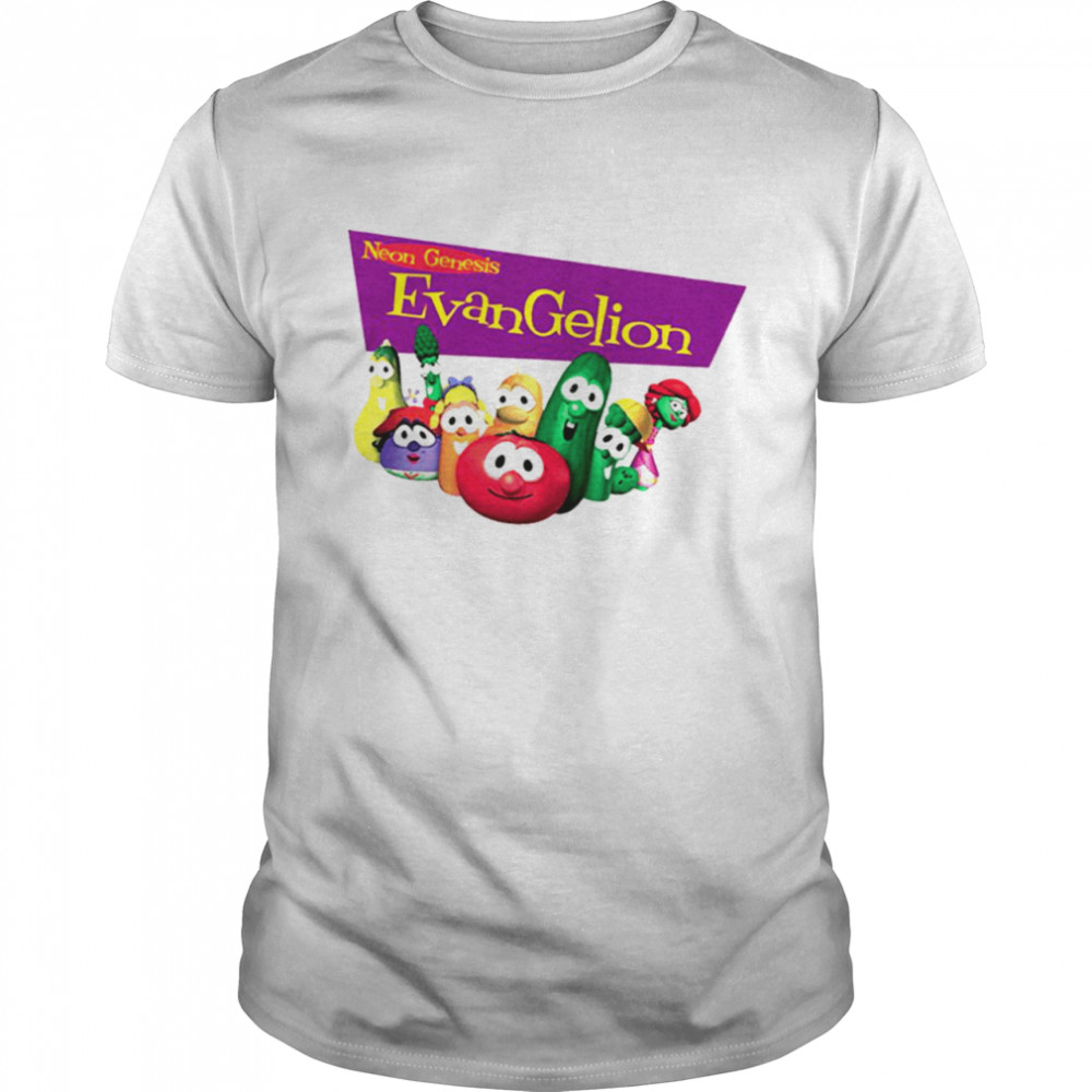 Neon Genesis Evangelion VeggieTales shirt
