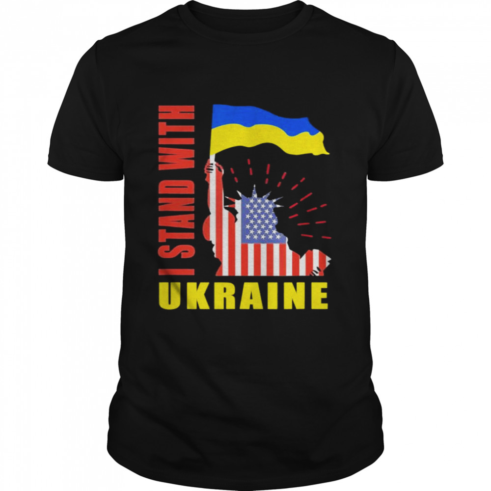 America for Ukraine Proud Ukrainian American Flag shirt