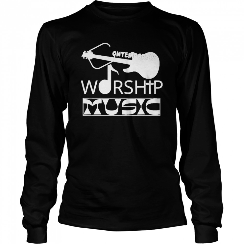 Contemporary WORSHIP Music (Easter Church Guitar) Tee  Long Sleeved T-shirt