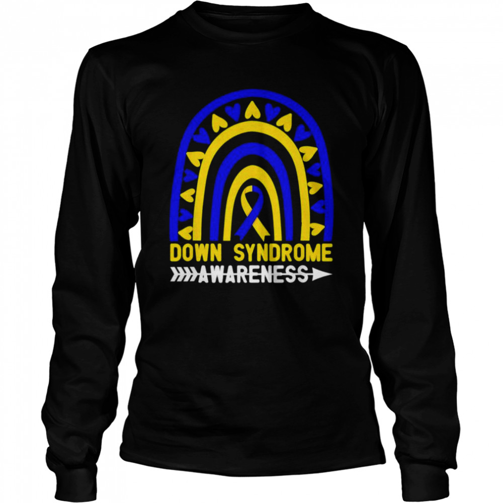 World Down Syndrome Day Awareness Rainbow shirt Long Sleeved T-shirt