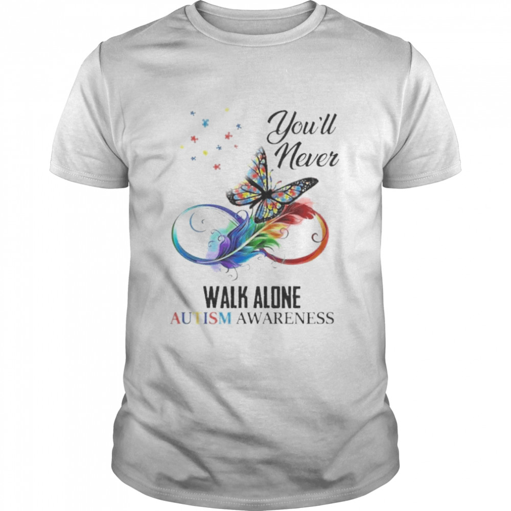 Youll never walk alone autism awareness shirt
