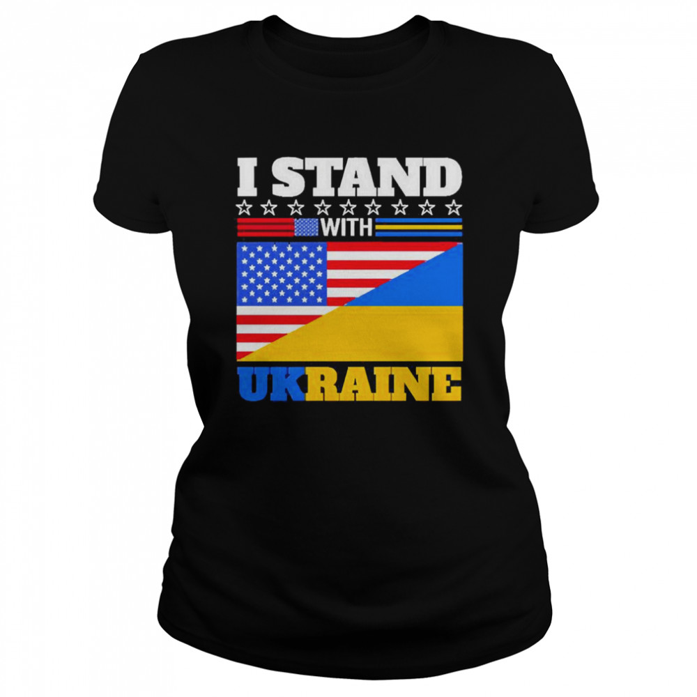 Flag Ukrainian Lover I Stand With Ukraine  Classic Women's T-shirt