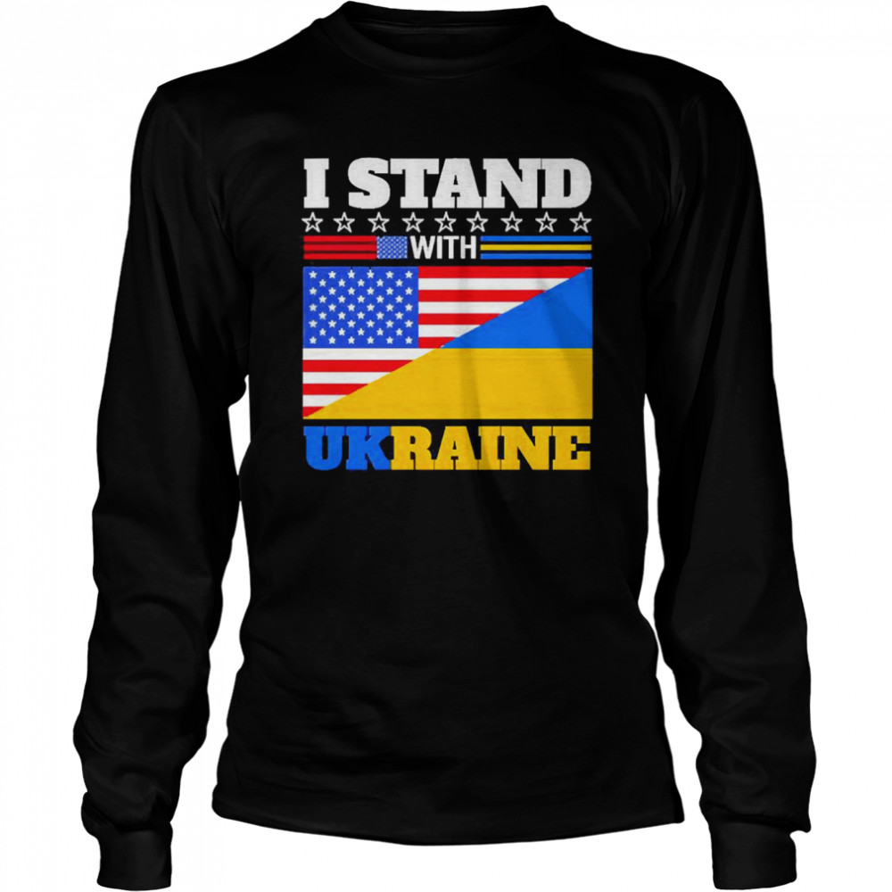 Flag Ukrainian Lover I Stand With Ukraine  Long Sleeved T-shirt