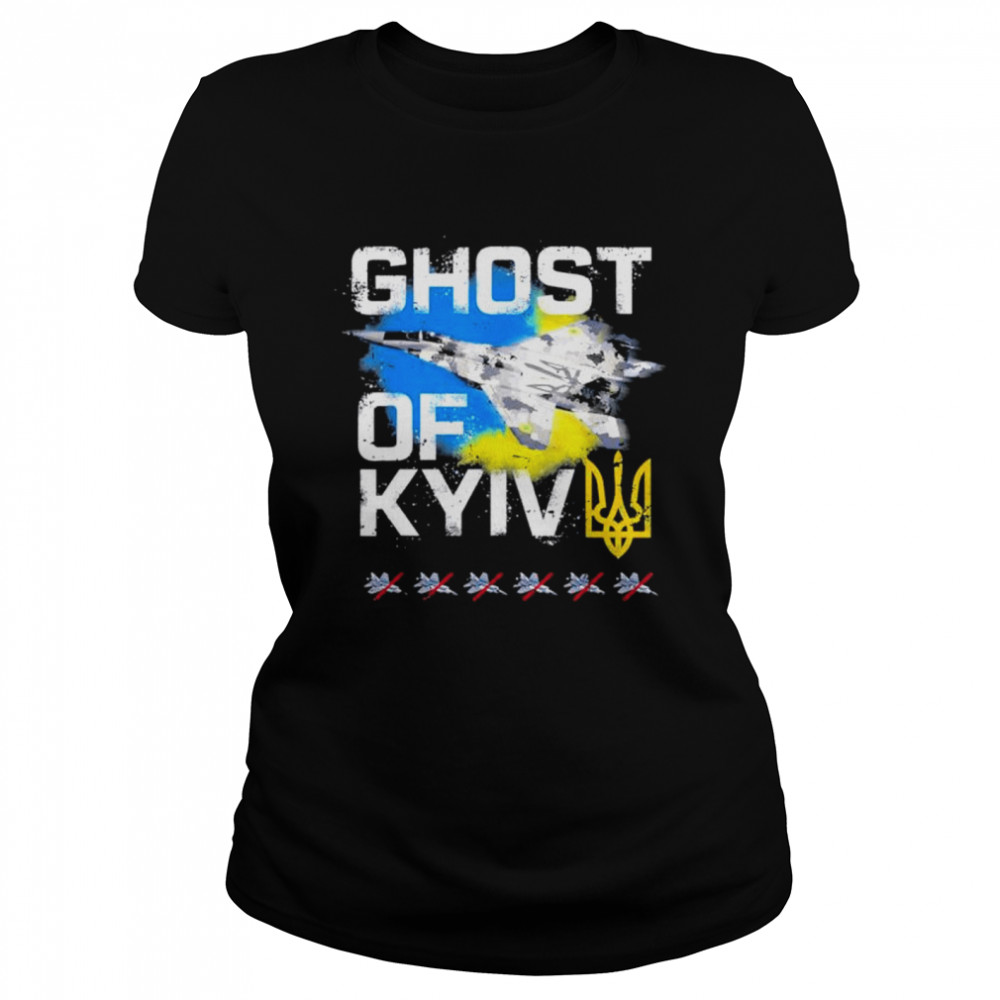 GHOST OF KYIV Ukraine Fighter Jet  Classic Women's T-shirt