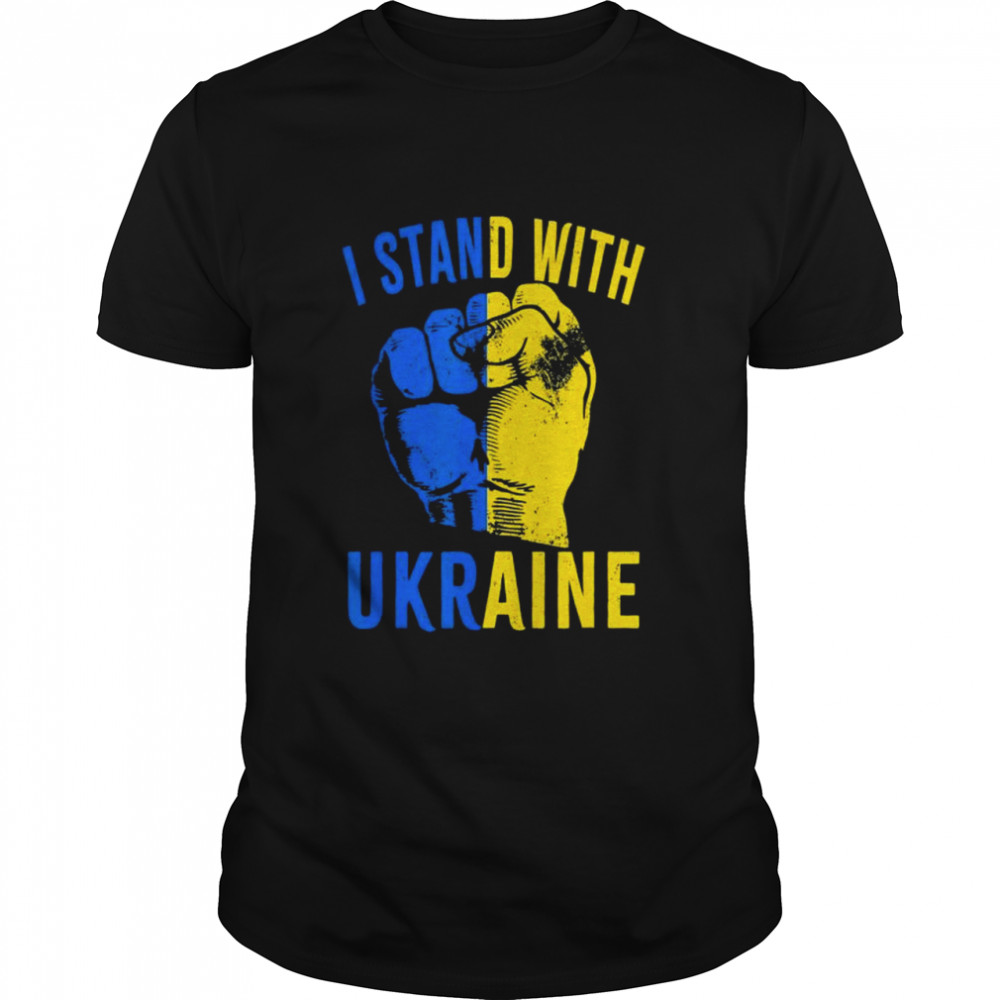 I stand with ukraine flag power support ukraine shirt