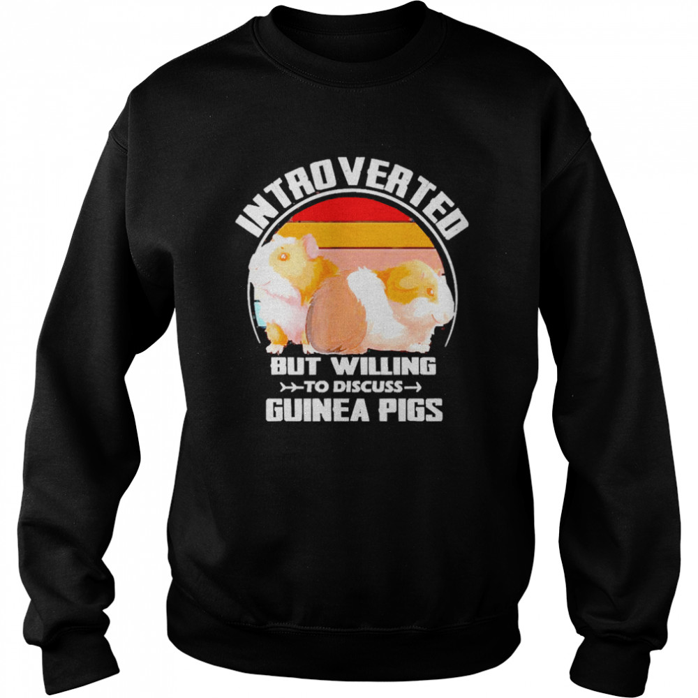 Introverted But Willing To Discuss Guinea Pigs Kitten Pet  Unisex Sweatshirt