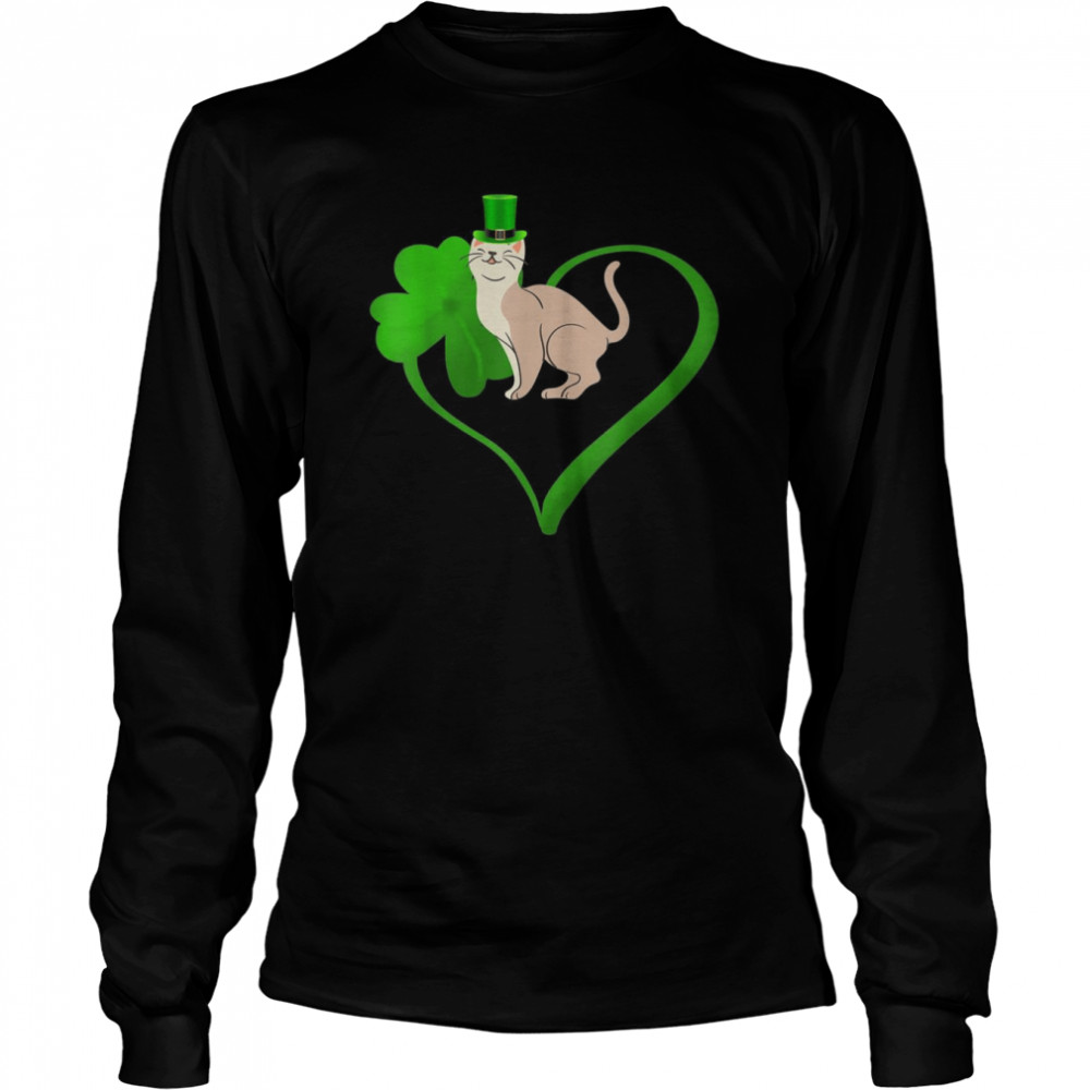 Irish cat green saint patrick day 2022 lucky st pattys  Long Sleeved T-shirt