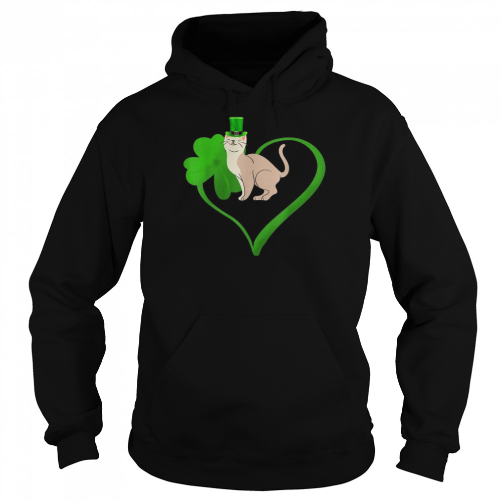 Irish cat green saint patrick day 2022 lucky st pattys  Unisex Hoodie