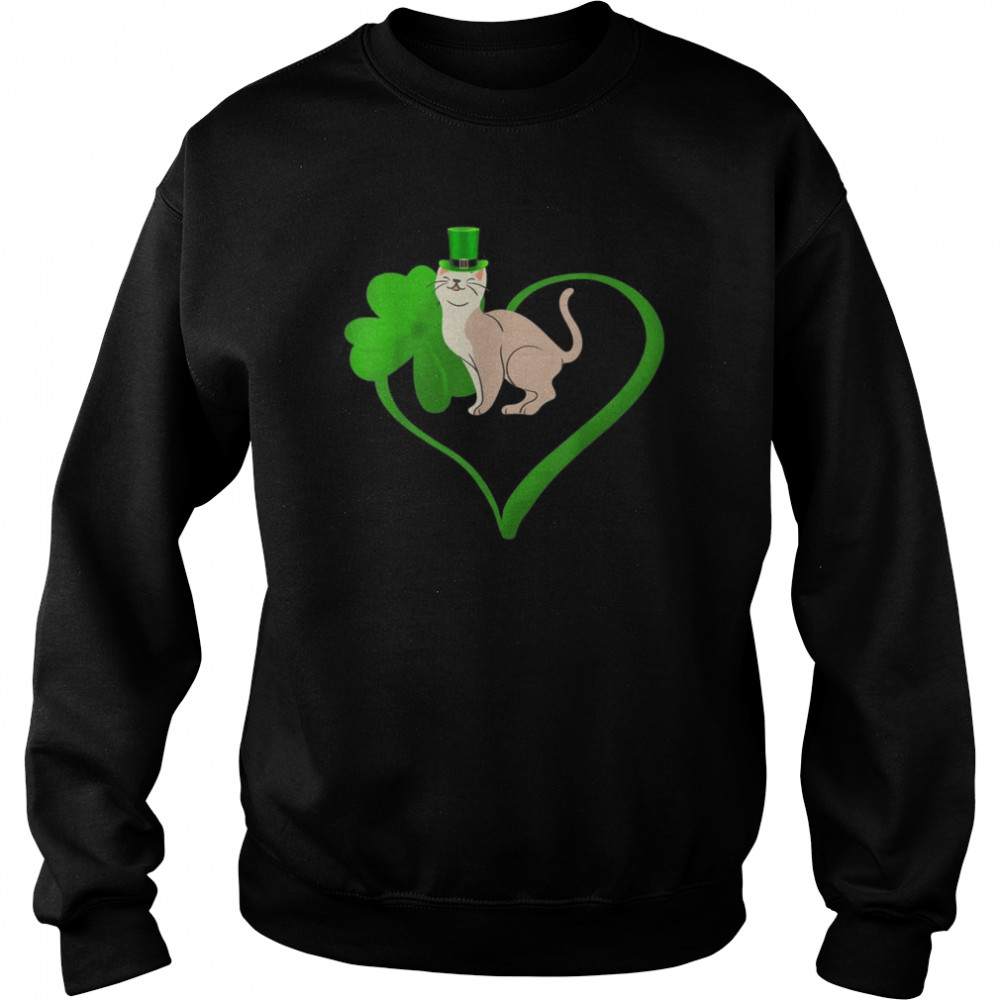 Irish cat green saint patrick day 2022 lucky st pattys  Unisex Sweatshirt