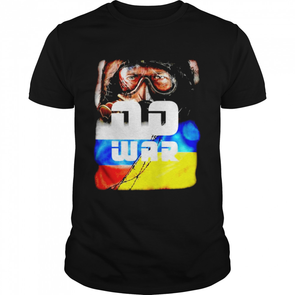 No War Russia and Ukraine flag soldier art shirt