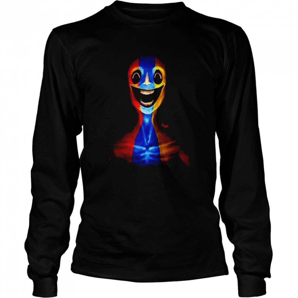 Primary color man horror art shirt Long Sleeved T-shirt