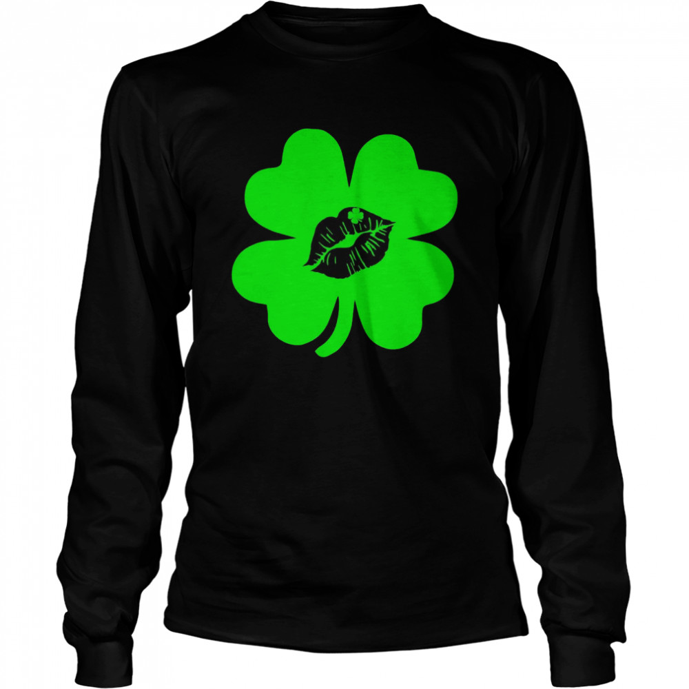 St Patrick Day Kiss with Lips, St Patrick’s Day  Long Sleeved T-shirt