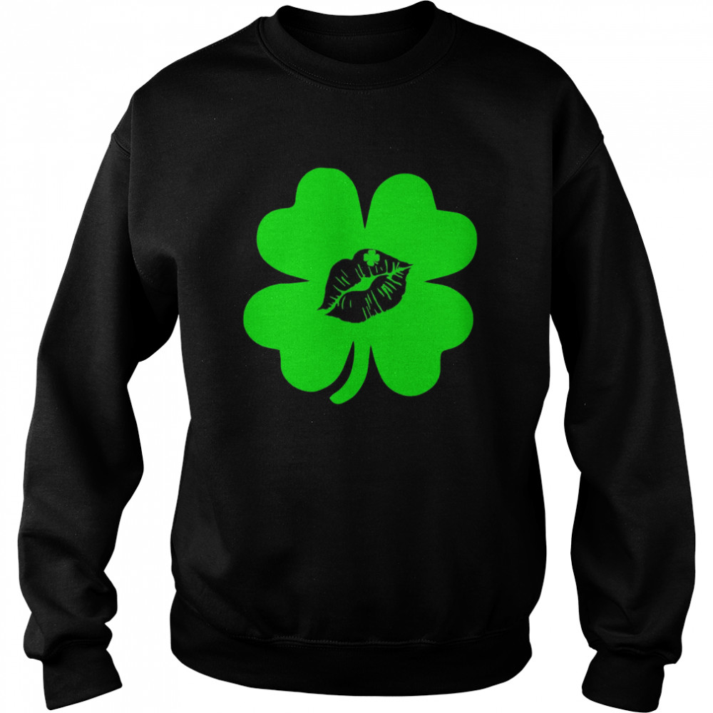 St Patrick Day Kiss with Lips, St Patrick’s Day  Unisex Sweatshirt