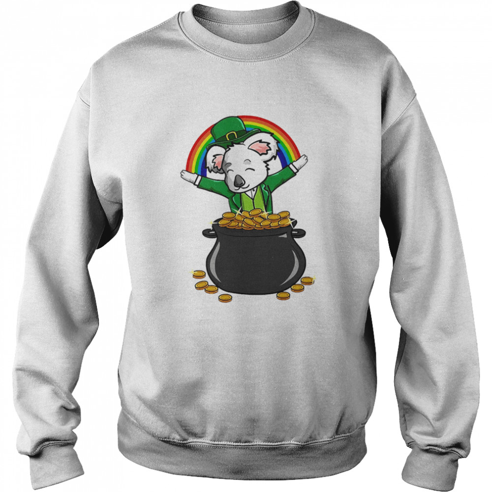 St Patrick Koala Pot Of Gold Lucky Rainbow Adult Kids  Unisex Sweatshirt