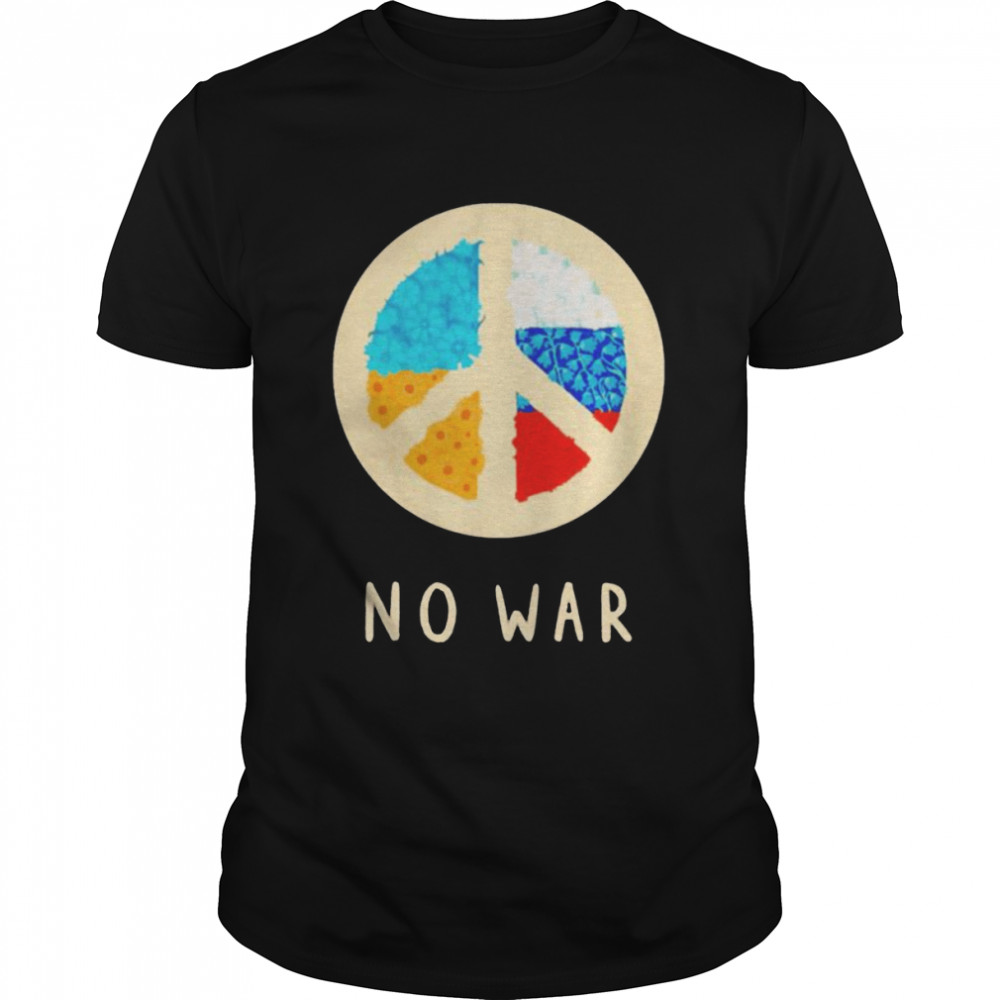Ukraine and Russia hippie no war shirt