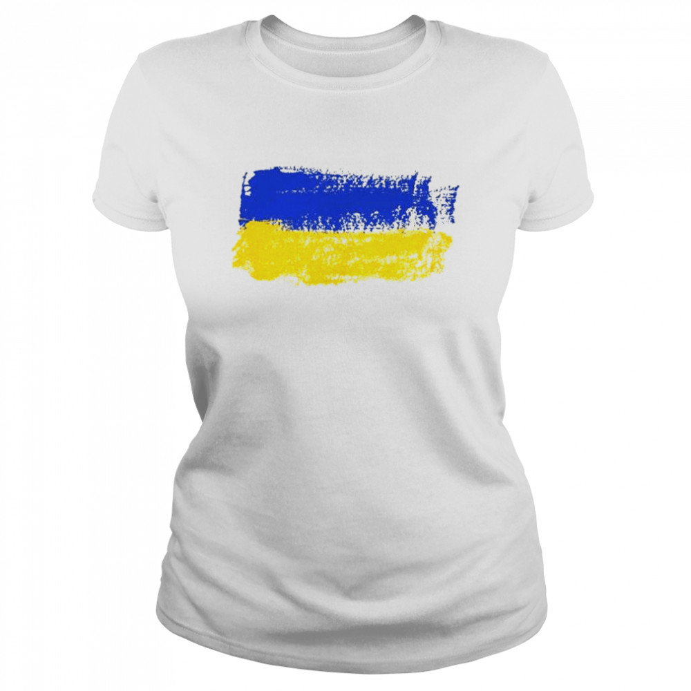 Ukrainian Flag Peace Stand With Ukraine T- Classic Women's T-shirt