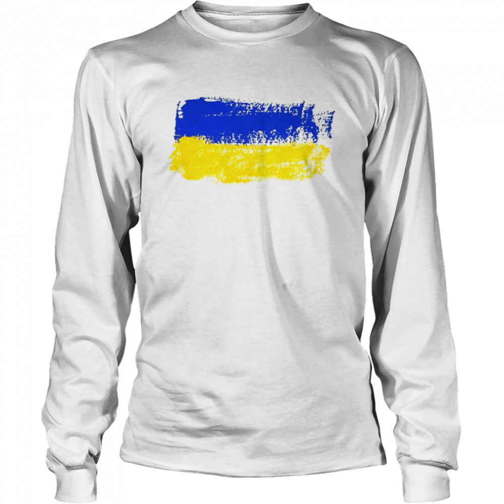 Ukrainian Flag Peace Stand With Ukraine T- Long Sleeved T-shirt