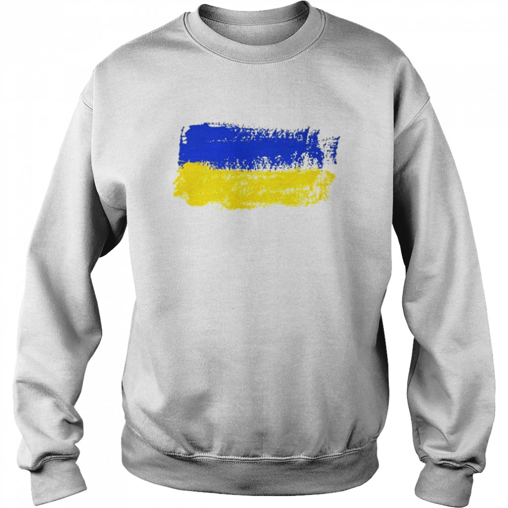 Ukrainian Flag Peace Stand With Ukraine T- Unisex Sweatshirt