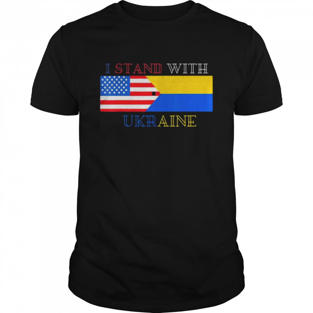 Ukrainian lover I stand with ukraine american flag shirt