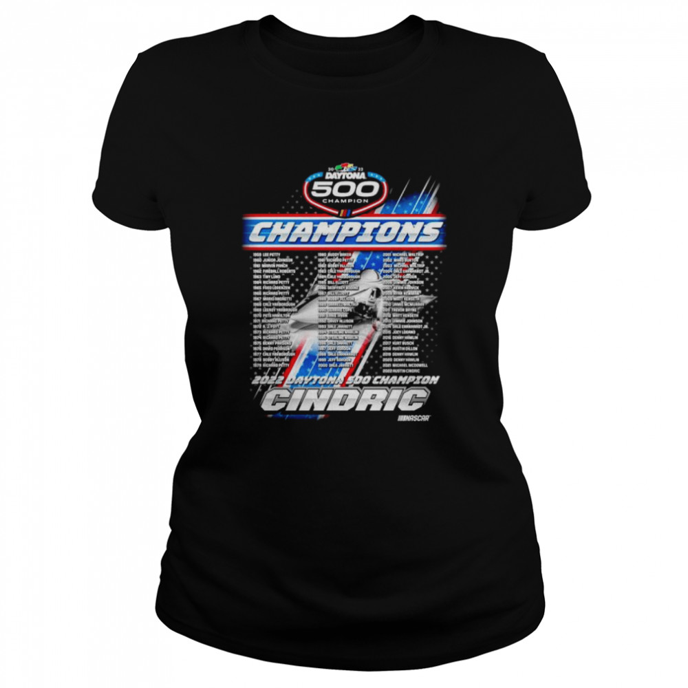 Austin Cindric Checkered Flag 2022 Daytona 500 Champion Past Champions back shirt Classic Women's T-shirt