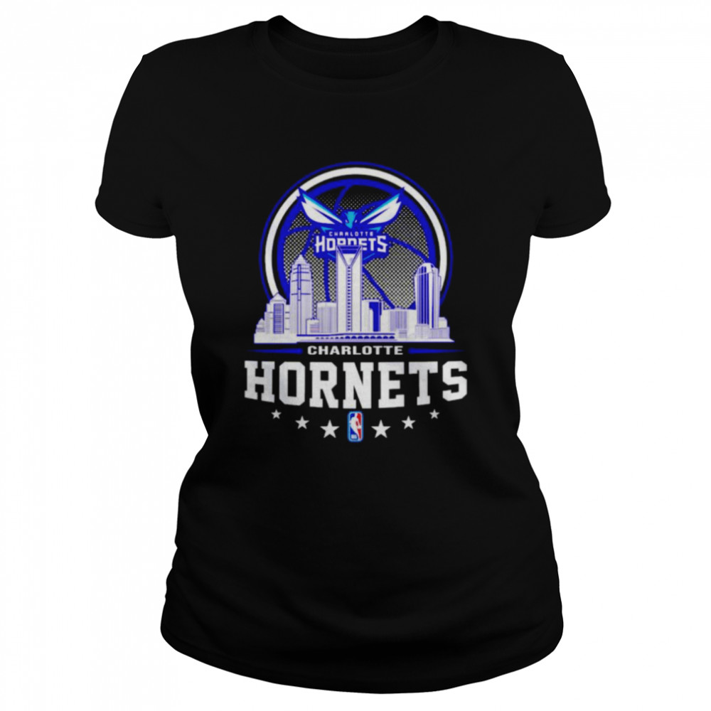 Charlotte Hornets NBA City Skyline shirt Classic Women's T-shirt