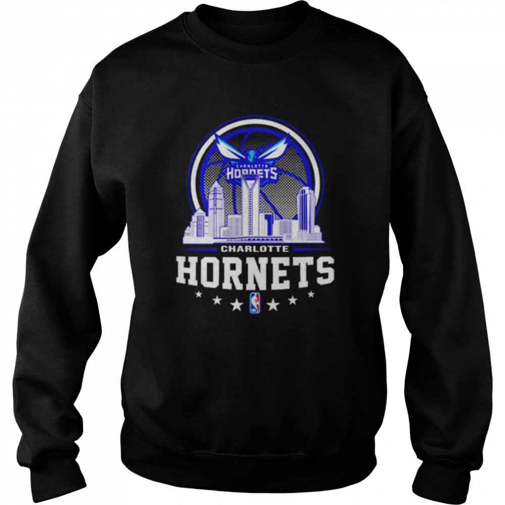 Charlotte Hornets NBA City Skyline shirt Unisex Sweatshirt