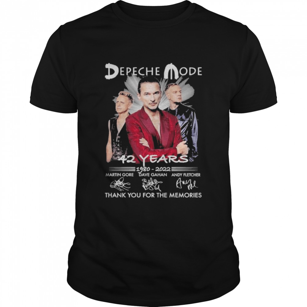 Depeche mode 42 years 1980 2022 thank you for the memories shirt