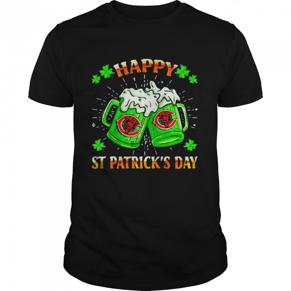 Happy St Patrick’s Day Chicago Bears with beer shirt