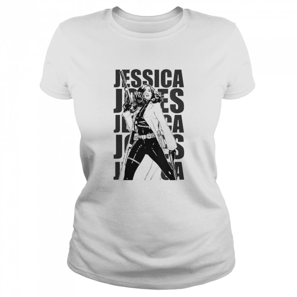 Marvel Jessica Jones Name Stack Portrait  Classic Women's T-shirt